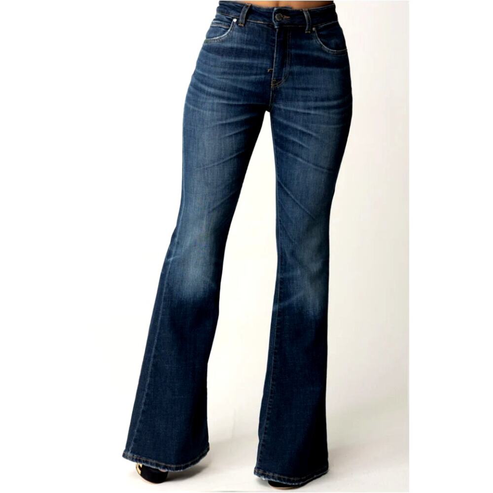 Pinko Khloè Femme Jeans in Zampa Lavaggio Vintage Medio Scuro Size 27